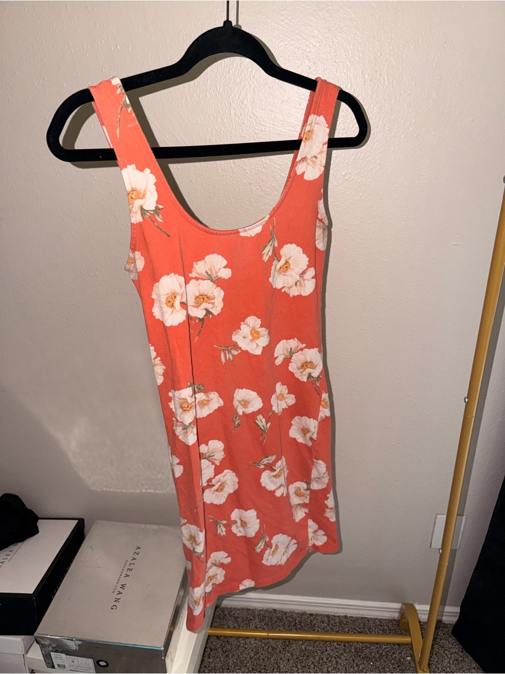 Forever 21 Coral Floral Tank Dress